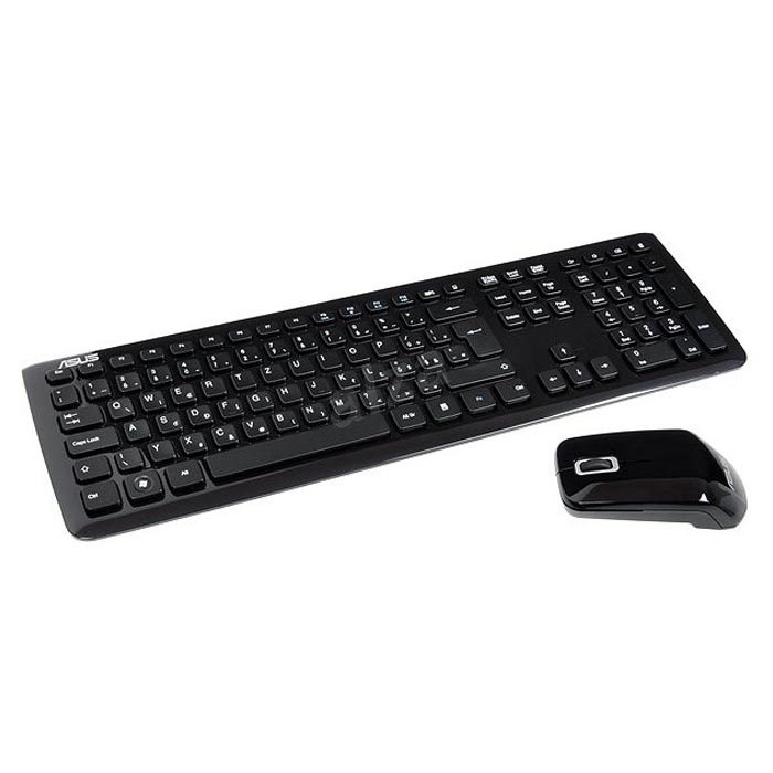 ASUS W3000 Slim Chiclet Wireless Keyboard and Mouse and Mouse Met